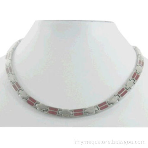 Pure Titanium Necklace with Magnet and Germanium, Health Care for Businessman, Fashionable
